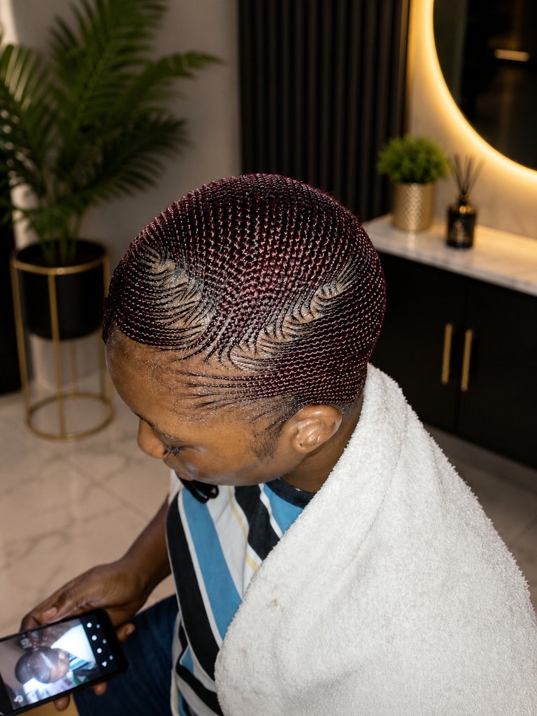 Curved Stitched Lines